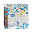Bessmoso 30Pcs Hanukkah Hanging Swirl Decorations Ceiling Streamers for Chanukah Themed Party Holiday Party Supplies
