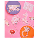 Xo | Fetti Bachelorette Party Photo Booth Props | 24 Pieces | Pre-Assembled