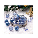 Christmas Ornaments Ball Set | Shatterproof Clear Plastic Decorative Baubles for Xmas Tree House Holiday