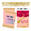 8 Bachelorette Party Games I Bridal Shower Decorations Game Pack I 50 Challenge Cards I 10 Necklace Cups