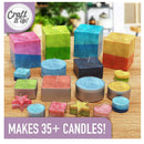 Craft It Up DIY Candle Making Kit | Makes Over 15 Candles | Beginner Set With Silicone Molds | Candle Wax Supplies