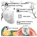 Silicone Resin Mold For 3D Skull Candles, 2 Pcs | For Aromatherapy Candles