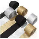PartyWoo Crepe Paper Streamers | 6 rolls of 492 feet (1.8 inches x 82 feet/roll)