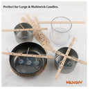 MILIVIXAY 200 Wooden Candle Holders | Candle Wick Centering Device | Candle Wick Bars | Wick Holder For Large Candles And Multiwicks