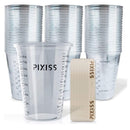 10 oz Clear Plastic Disposable Epoxy Resin Mixing Cups | Pack of 50 for Measuring Supply