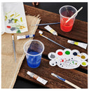 100 PACK Plastic Measuring Cups |  8 oz Disposable Mixing Cups with 100 Wooden Mixing Sticks