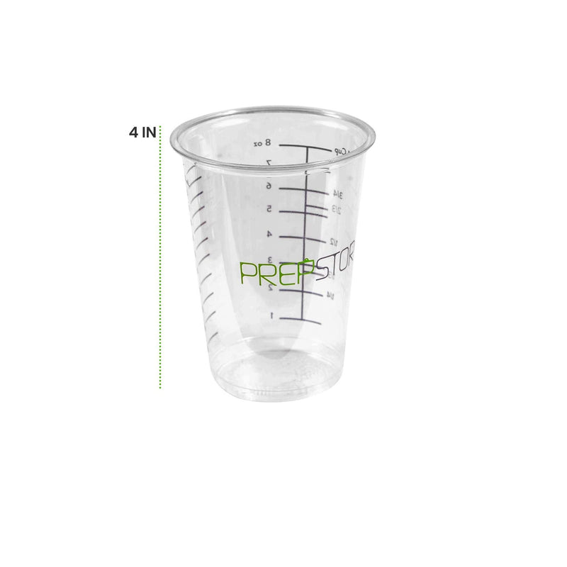 Disposable Measuring Cups for Resin | 20-Pack 8 oz Clear Plastic Measuring Cups for Epoxy Resin