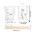 80 Disposable 8-Ounce Epoxy Resin Cups | Disposable Clear Plastic Measuring Cups for Mixing Paint | (80 stirring rods included)