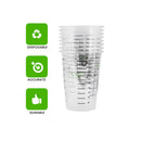 Disposable Measuring Cups for Resin | 20-Pack 8 oz Clear Plastic Measuring Cups for Epoxy Resin