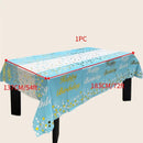 1pc | Blue Happy Birthday Party Tablecloth | Scene Decor | Room Decor | Birthday Party Supplies | Theme Party Decoration