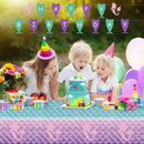 1pc| Mermaid Birthday Tablecloth |54 * 108 Inch Undersea Theme Party Supplies| The Little Mermaid Princess Tablecloth Girls Plastic Table