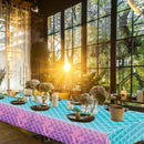 1pc| Mermaid Birthday Tablecloth |54 * 108 Inch Undersea Theme Party Supplies| The Little Mermaid Princess Tablecloth Girls Plastic Table