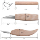 7 Piece Wood Carving Kit | 3 Carbon Steel Wood Carving Knives With 3 Basswood Carving Blocks And Whetstone