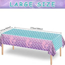 1pc| Mermaid Birthday Tablecloth |54 * 108 Inch Undersea Theme Party Supplies| The Little Mermaid Princess Tablecloth Girls Plastic Table