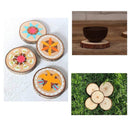Unfinished Natural Wood Slices | 12 Pieces From 3.5 To 4 Inches | Wooden Craft Kit Rustic Wedding Decor By William Craft