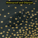 1pc Party Decorations | Black Gold Plastic Tablecloth 108"x54"