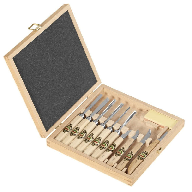 Kirschen 3441000 11-Piece Carving Tools In Wooden Box