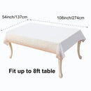 1pc Rose Golden Plastic Party Tablecloth | 108''x54'' | Disposable Premium Decorative Rectangular Table Cover | Fits 8ft Table