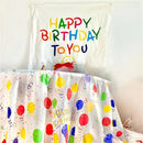 Disposable Peva Plastic Tablecloth For Happy Birthday Party Decoration