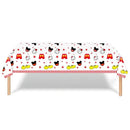 1pc Cute Mouse Party Tablecloth Cartoon Holiday Birthday Party Gathering Disposable Tablecloth