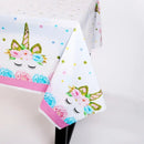1pc Unicorn Tablecloth | Unicorn Table Cloth For Birthday Party| Ideal Party Supplies For Unicorn Themed Baby Shower And Birthday Decoration