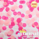 6000 Pieces Colorful Tissue Paper Confetti 1inch Round Confetti For Wedding Birthday Party Celebrations- Hot Pink, Baby Pink And White