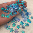 200pcs Snowflake Confetti Party Christmas Decoration Glitter Craft Sequin Accessories Makeup/Nail Art/Slime