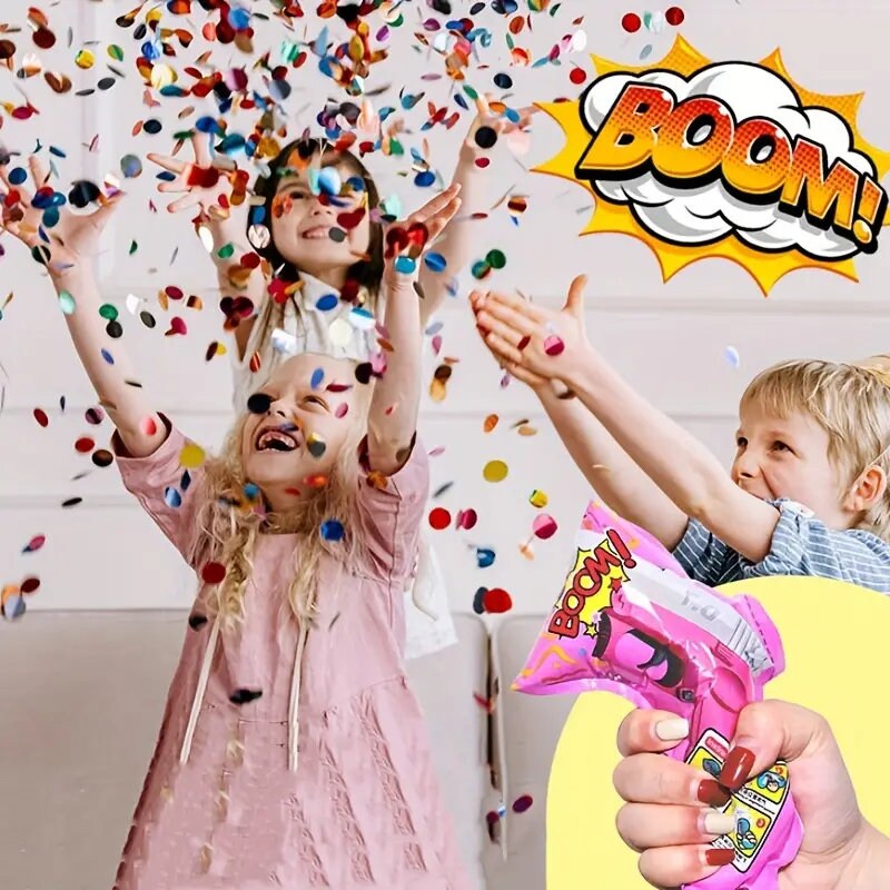 1pc | Automatic Inflatable Pistol Salute Cannonball Party Birthday Party Inflatable Flower Gun Atmosphere Scene Props