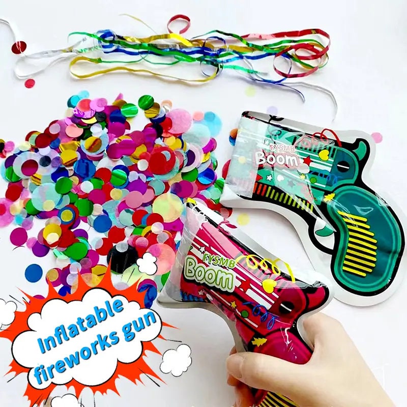 10sticks | Fireworks Gun | Balloon Salute Gun | Handheld Confetti Gun | Automatic Inflatable Toy | Bachelor Party Supplies Bar Mitzvah Party