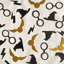 100pcs | Holiday Decoration | Halloween Party Supplies | Lightning Wings Magic Academy Black And Gold Sequins Confetti