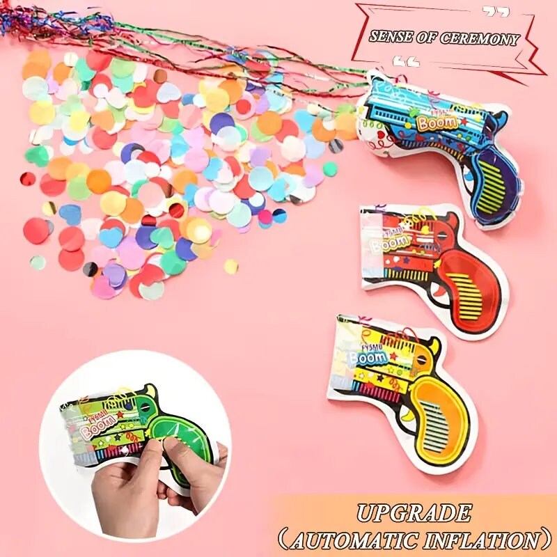 10sticks | Fireworks Gun | Balloon Salute Gun | Handheld Confetti Gun | Automatic Inflatable Toy | Bachelor Party Supplies Bar Mitzvah Party