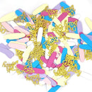 250pcs Party Table Decoration Confetti Gold Glitter Donut Confetti