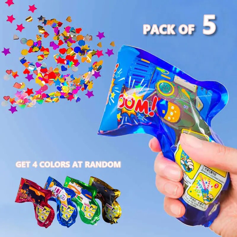 Blowing Confetti Poppers| Party Confetti Shooters Toy | Confetti Cannon Holiday Gift Wedding Kids Party Inflatable Toys | Birthday