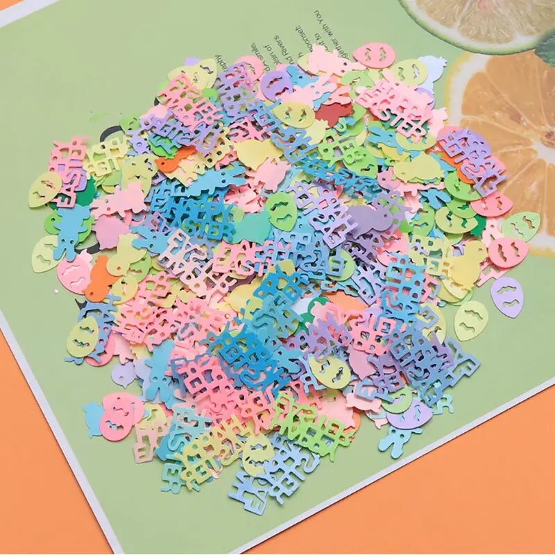 Easter Theme Party Tabletop Decoration | Pvc Rabbit Chick Eggs Throwing Confetti Decoration Props