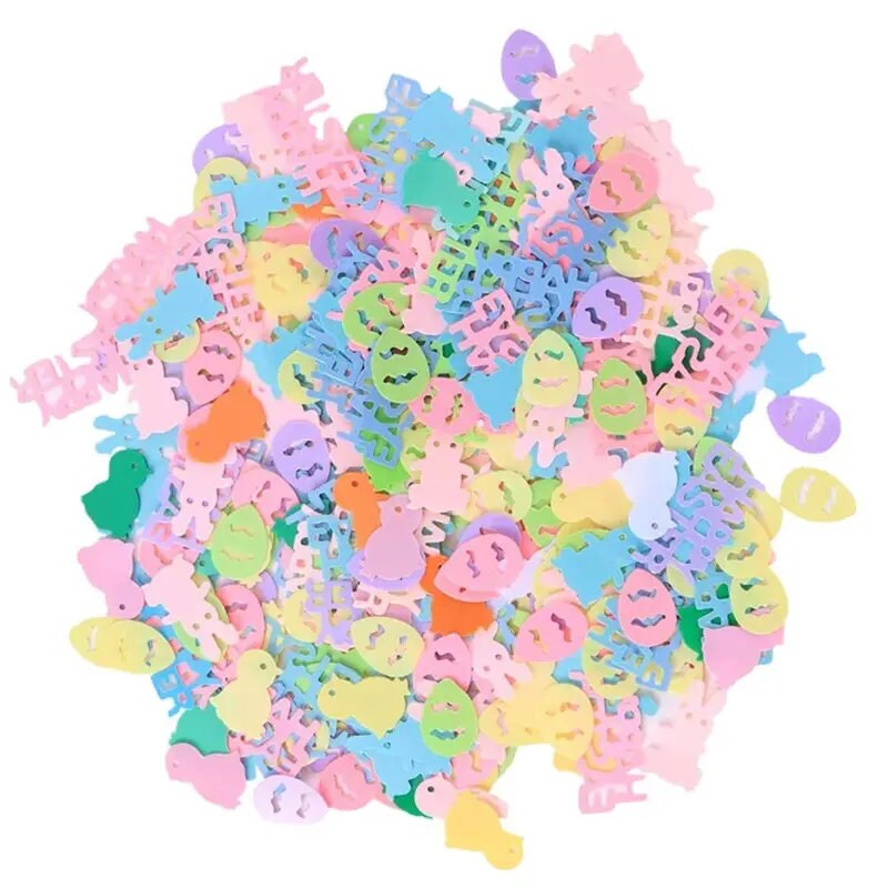 Easter Theme Party Tabletop Decoration | Pvc Rabbit Chick Eggs Throwing Confetti Decoration Props