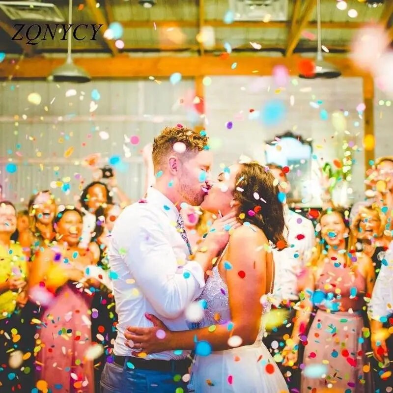 1 Pack/30pcs | Colorful Paper Confetti | Round Wedding Party Confetti Table Paper Confetti Home Room Scene Decor|Wedding Bridal Engagement