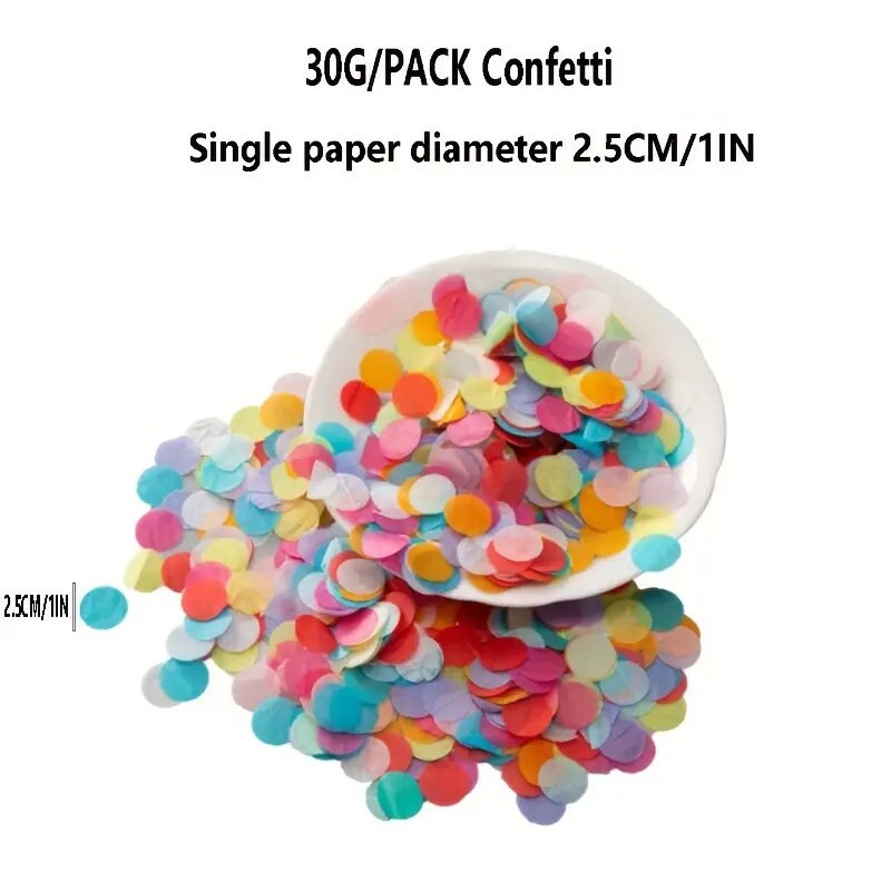 1 Pack/30pcs | Colorful Paper Confetti | Round Wedding Party Confetti Table Paper Confetti Home Room Scene Decor|Wedding Bridal Engagement