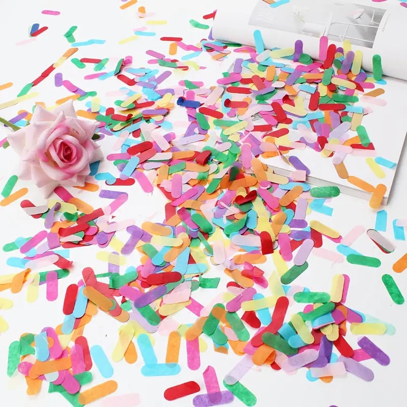 Set | Confetti Toss | Firework Gun Confetti Strips | Ice Cream Theme Party Birthday Party Decorations | Bachelor Supplies Bar Mitzvah Party