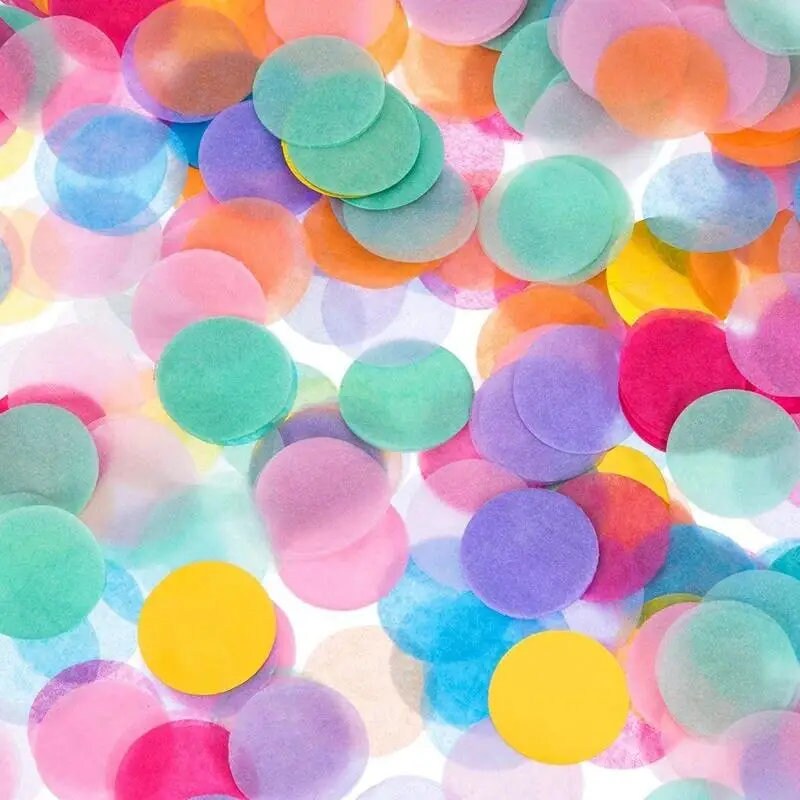 1 Pack/30pcs | Colorful Paper Confetti | Round Wedding Party Confetti Table Paper Confetti Home Room Scene Decor|Wedding Bridal Engagement