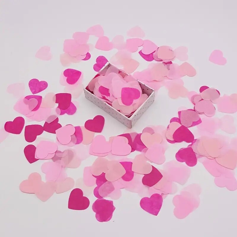 1pack Pink Peach Heart Sprinkle Confetti