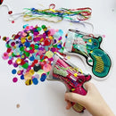 5pcs/package Random Color Blowing Style Confetti Sequins Inflatable Fireworks Gun
