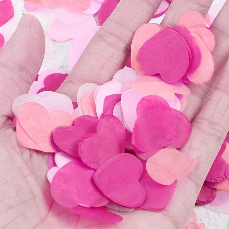 1pack Pink Peach Heart Sprinkle Confetti