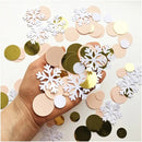 100pcs Christmas Snowflake Disc Party Decoration Confetti| Scene Decor| Holiday Accessory| Birthday Party Supplies Room Decor Christmas Gift