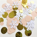 100pcs Christmas Snowflake Disc Party Decoration Confetti| Scene Decor| Holiday Accessory| Birthday Party Supplies Room Decor Christmas Gift