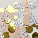 100pcs Christmas Snowflake Disc Party Decoration Confetti| Scene Decor| Holiday Accessory| Birthday Party Supplies Room Decor Christmas Gift