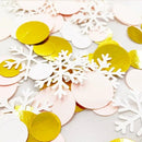 100pcs Christmas Snowflake Disc Party Decoration Confetti| Scene Decor| Holiday Accessory| Birthday Party Supplies Room Decor Christmas Gift