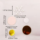 100pcs Christmas Snowflake Disc Party Decoration Confetti| Scene Decor| Holiday Accessory| Birthday Party Supplies Room Decor Christmas Gift