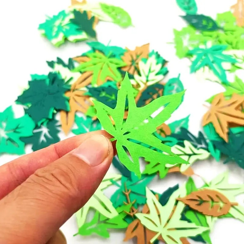 100pcs | Party Decor Green Leaves | Scene Decor | Holiday Accessory | Birthday Party Supplies