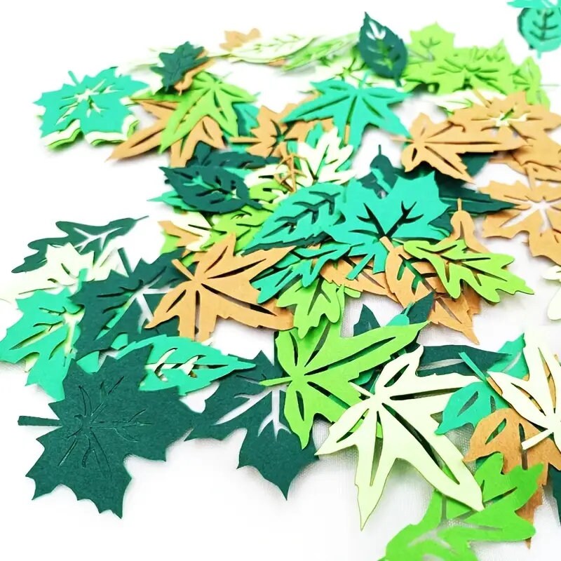 100pcs | Party Decor Green Leaves | Scene Decor | Holiday Accessory | Birthday Party Supplies