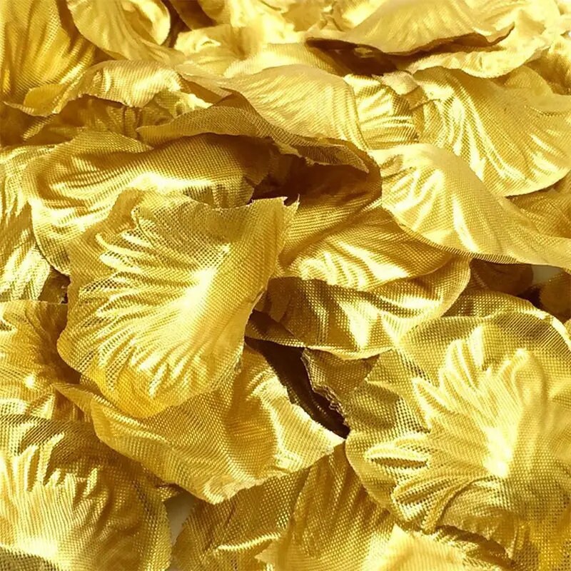 100pcs Golden Floral Petals Confetti For Birthday Party Decoration